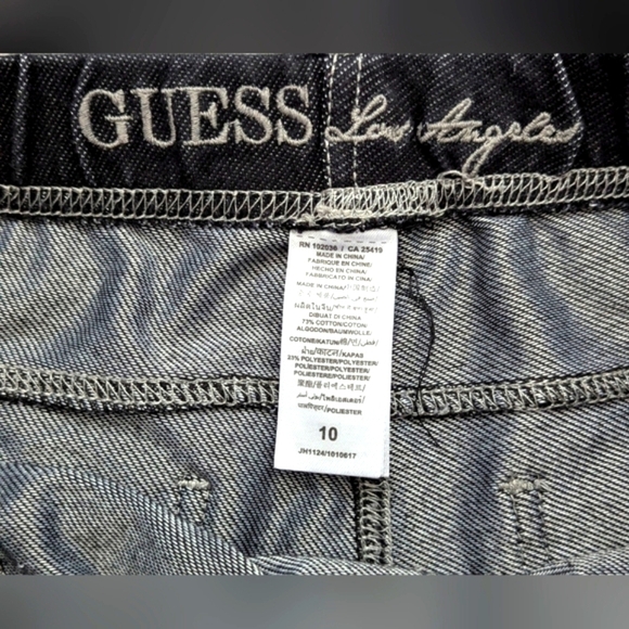 Guess Kids (Size 10) Black Leggings With Rhinestones On Back Pocket - Picture 9 of 9